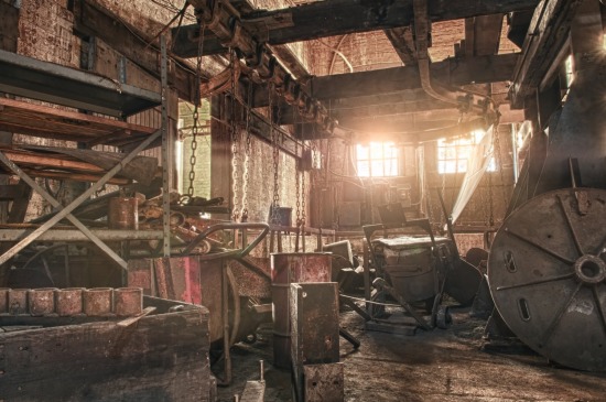 Sunrise At The Foundry - 16x24 Standout Print