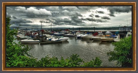 Newburgh Waterfront 10x20 Framed